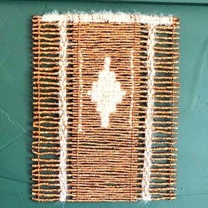 SOLD! Southwestern style tapestry. Simple design woven on painted twigs.